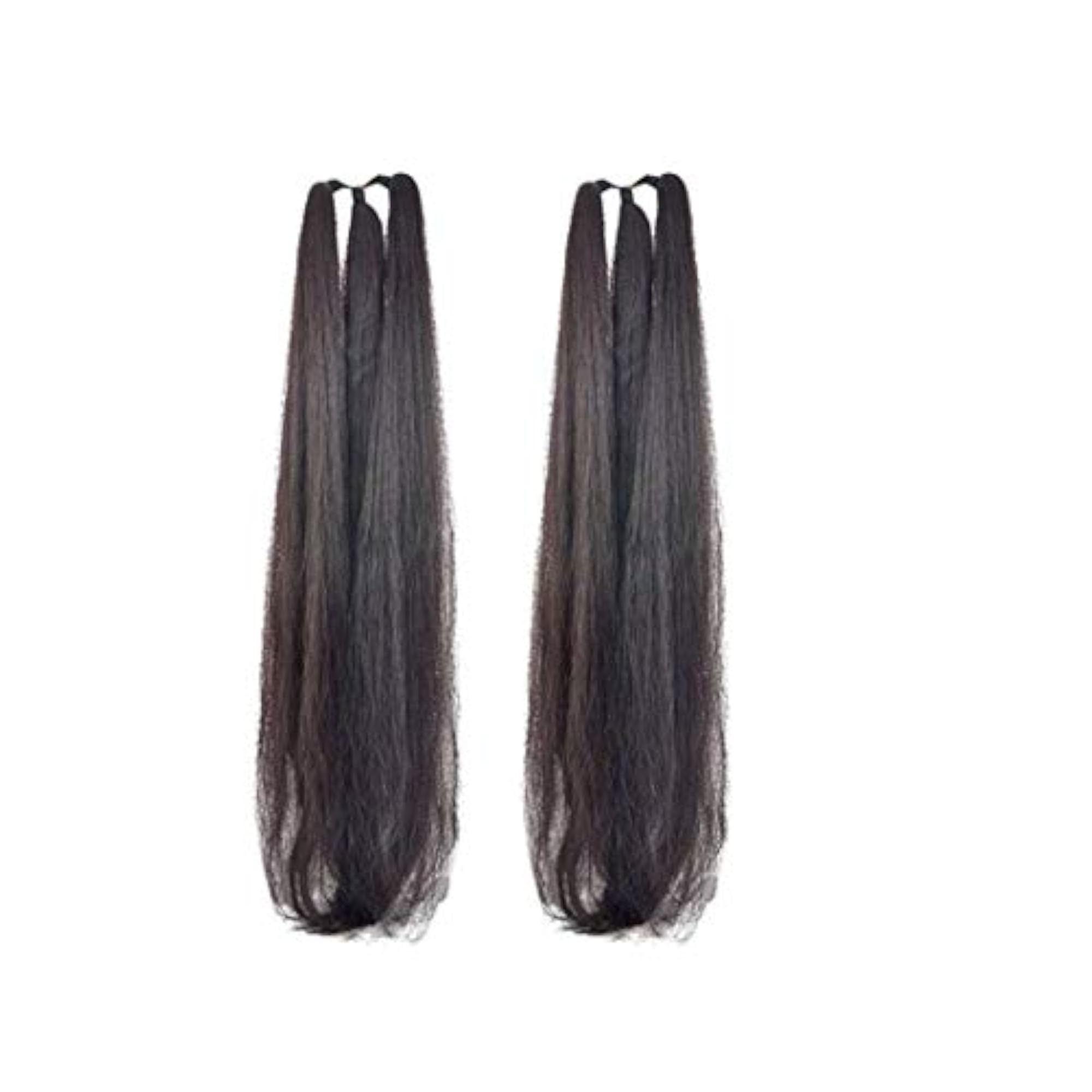 Set of 2, 24Inchs Black Hair Parandi for Wedding Accessories